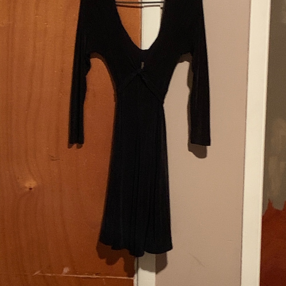 Vintage long sleeve wrap cocktail dress